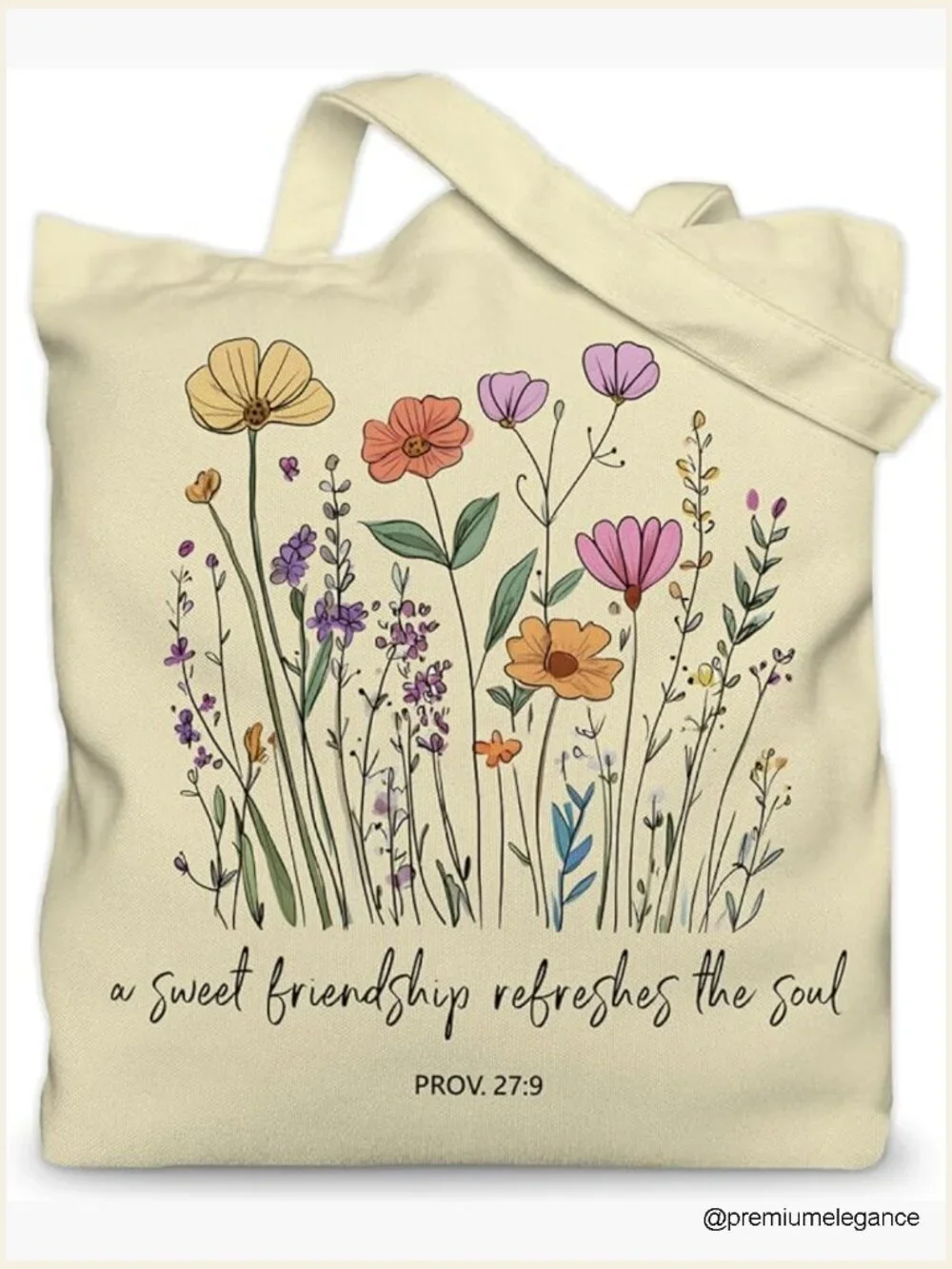 Canvas Tote Bag for Women with Inner Pocket - Cotton Cloth Tote
